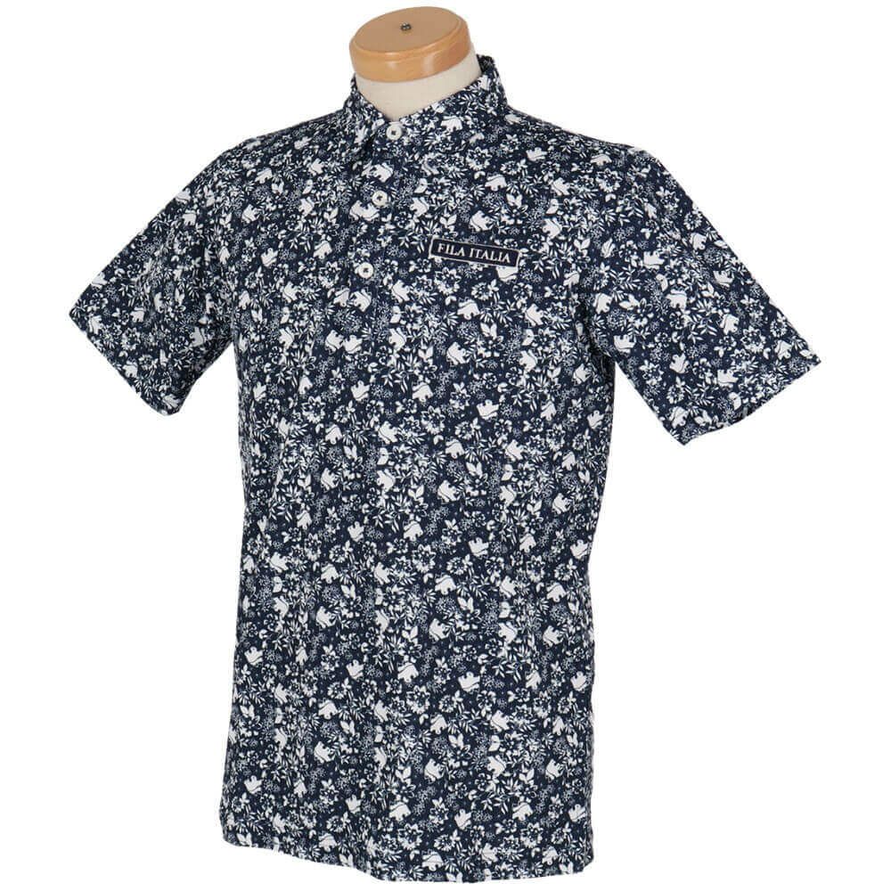 フィラ FILA　メンズ フラワー柄 ロゴ刺繍 半袖 ポロシャツ 744-676Y　2024年モデル 詳細10