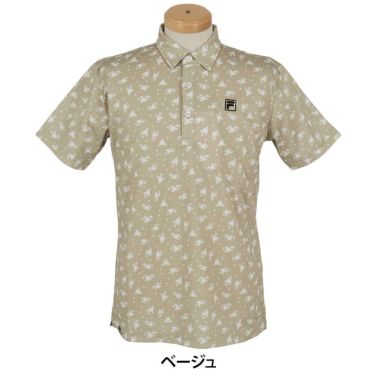 フィラ FILA　メンズ 総柄プリント ストレッチ 半袖 ポロシャツ 744-674Y　2024年モデル 詳細2
