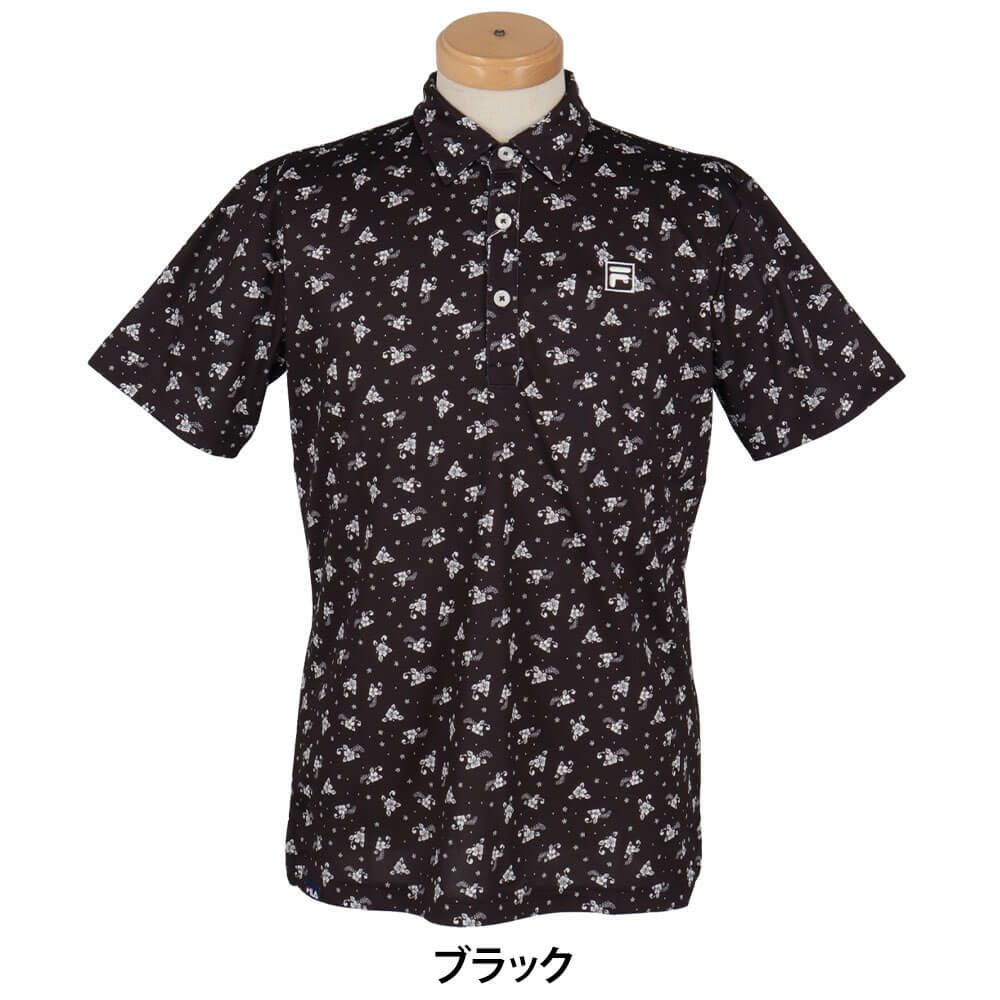 フィラ FILA　メンズ 総柄プリント ストレッチ 半袖 ポロシャツ 744-674Y　2024年モデル 詳細5