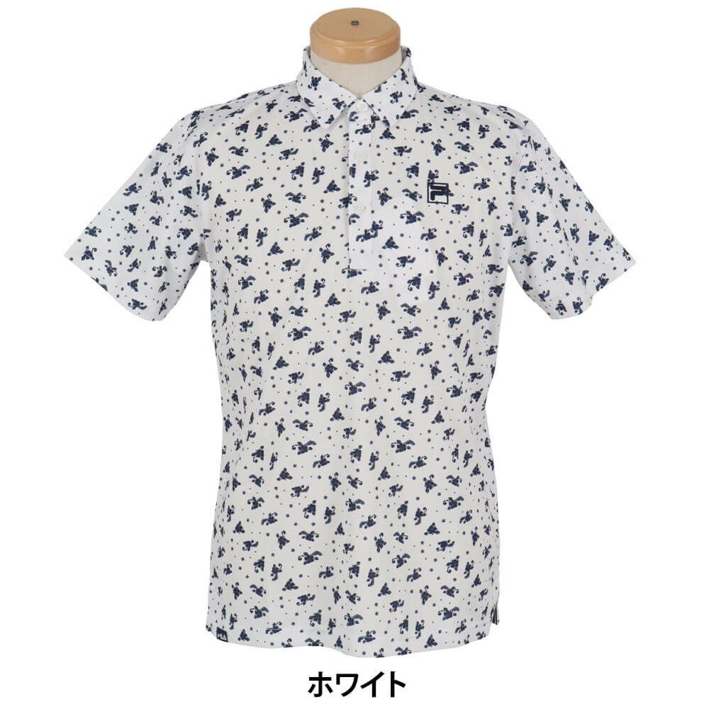 フィラ FILA　メンズ 総柄プリント ストレッチ 半袖 ポロシャツ 744-674Y　2024年モデル 詳細8