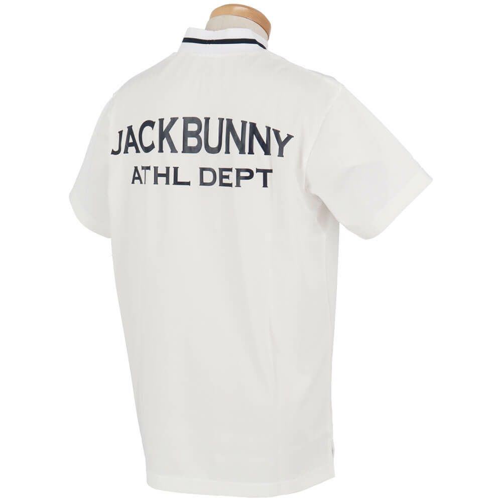 ジャックバニー Jack Bunny!!　メンズ ロゴ刺繍 ラインデザイン PEトリコット 半袖 モックネックシャツ 262-5167319　2025年モデル 詳細3