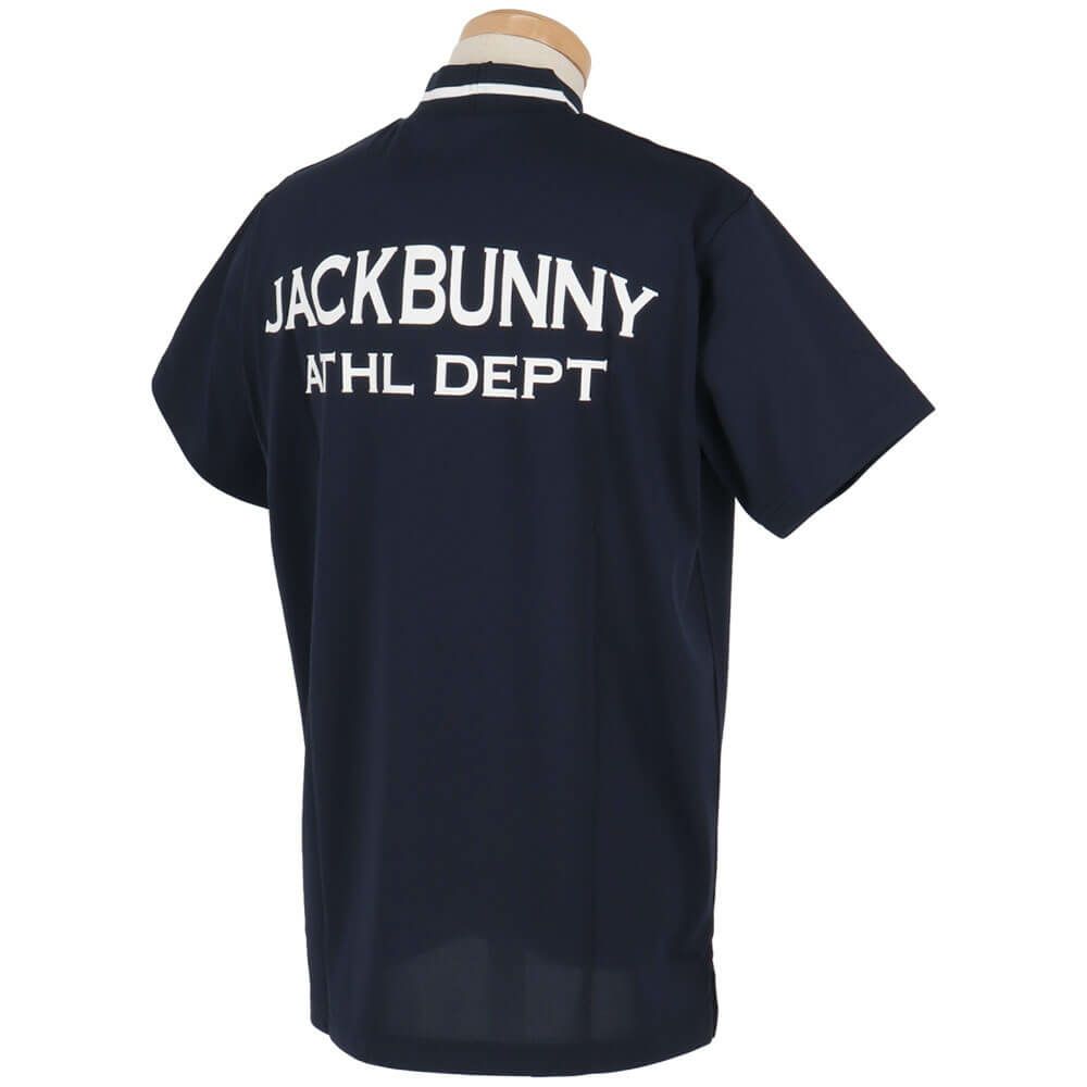 ジャックバニー Jack Bunny!!　メンズ ロゴ刺繍 ラインデザイン PEトリコット 半袖 モックネックシャツ 262-5167319　2025年モデル 詳細6