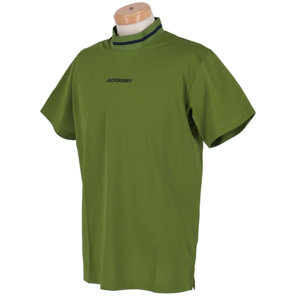 ジャックバニー Jack Bunny!!　メンズ ロゴ刺繍 ラインデザイン PEトリコット 半袖 モックネックシャツ 262-5167319　2025年モデル 詳細10