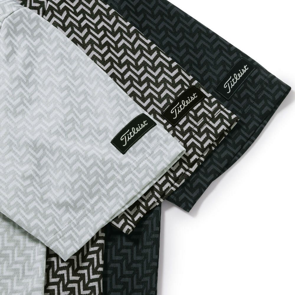 タイトリスト Titleist　メンズ バイヤス ヘリンボーン ジャカード 半袖 ポロシャツ TMPMS103J　2025年モデル 詳細4