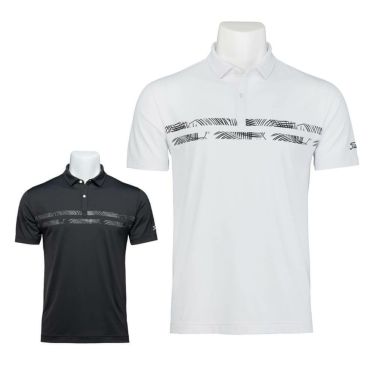 タイトリスト Titleist　メンズ ベア天竺 リーフプリント 半袖 ポロシャツ TMPMS108J　2025年モデル