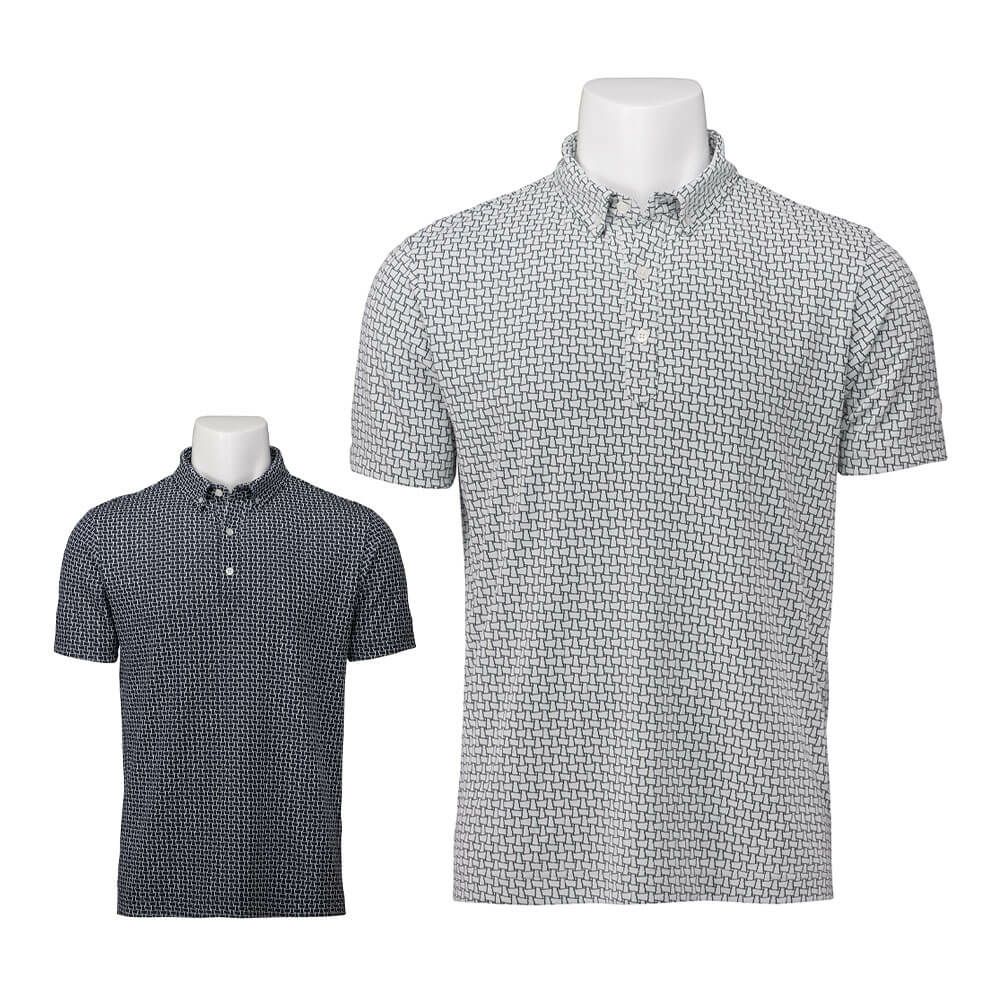 タイトリスト Titleist　メンズ ジャカード 半袖 ボタンダウン ポロシャツ TMPMS117J　2025年モデル