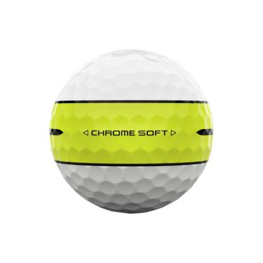 キャロウェイ　クロム ソフト 360°ストライプ 2025年モデル　ゴルフボール　1ダース（12球入り） イエロー 詳細3