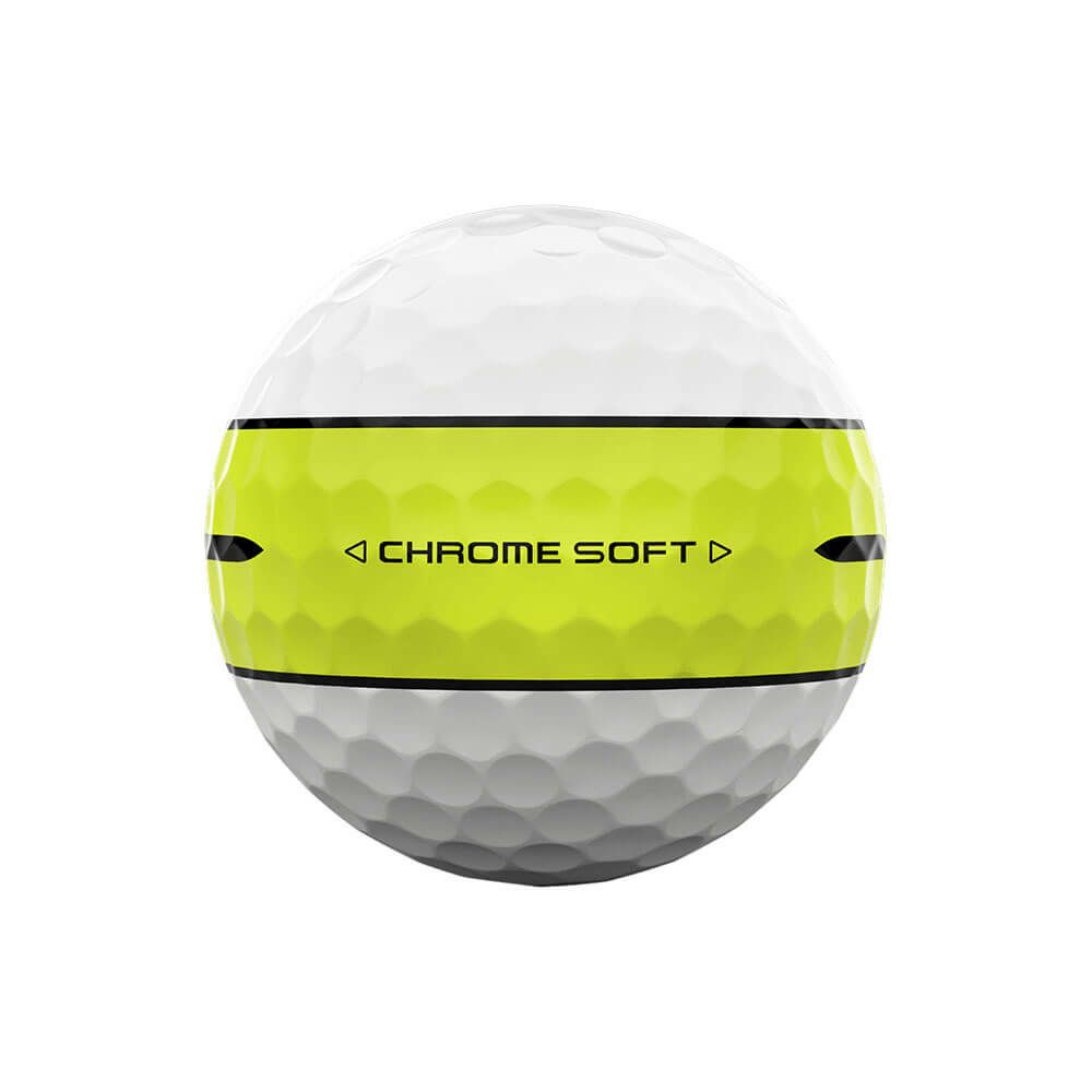 キャロウェイ　クロム ソフト 360°ストライプ 2025年モデル　ゴルフボール　1ダース（12球入り） イエロー 詳細3