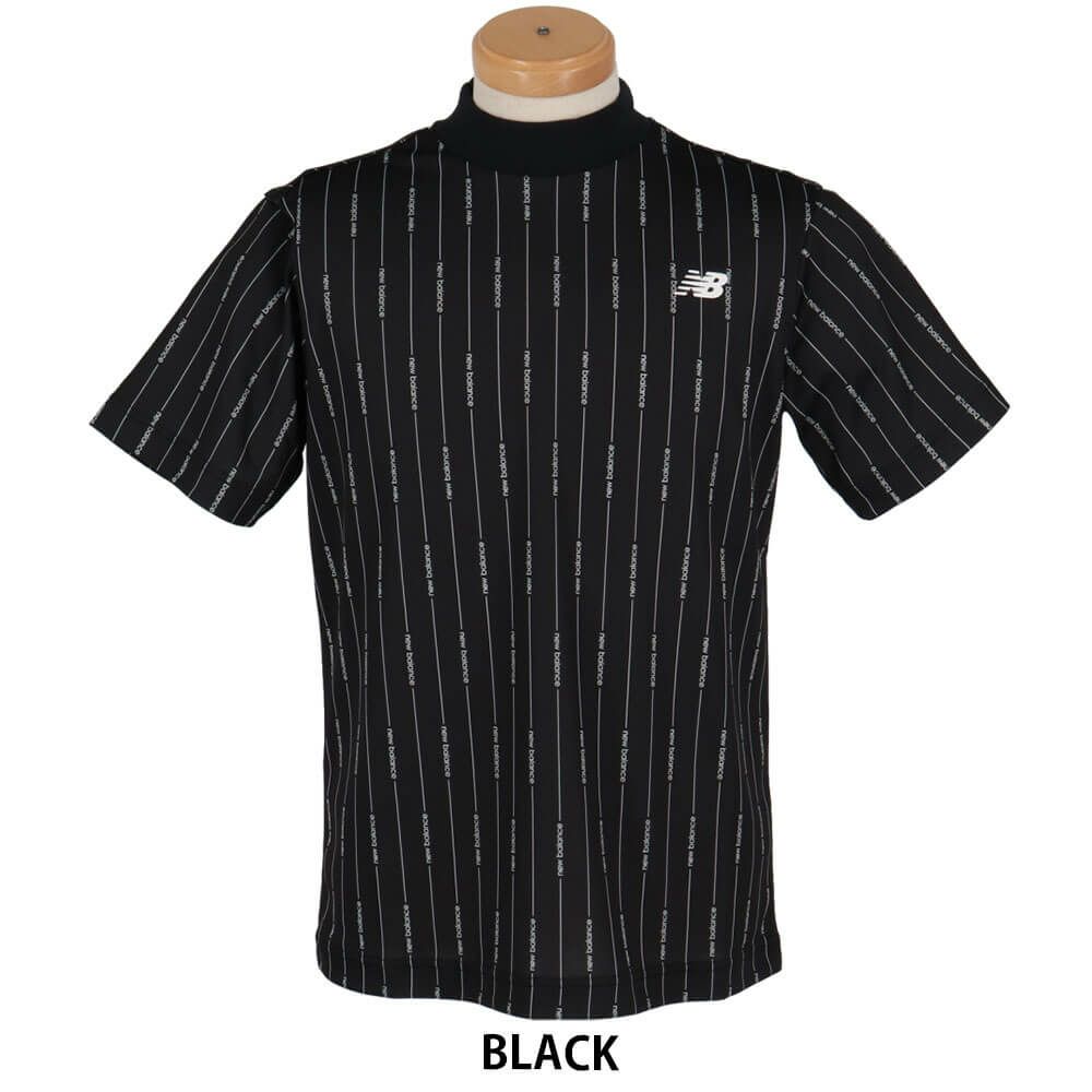 ニューバランスゴルフ　メンズ ロゴストライプ柄 半袖 モックネック シャツ 012-5166009　2025年モデル 詳細2
