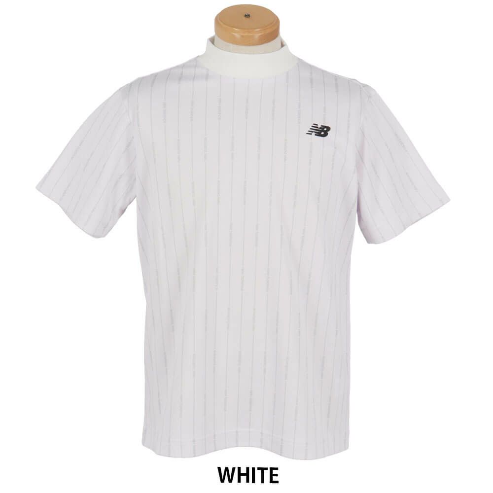 ニューバランスゴルフ　メンズ ロゴストライプ柄 半袖 モックネック シャツ 012-5166009　2025年モデル 詳細5