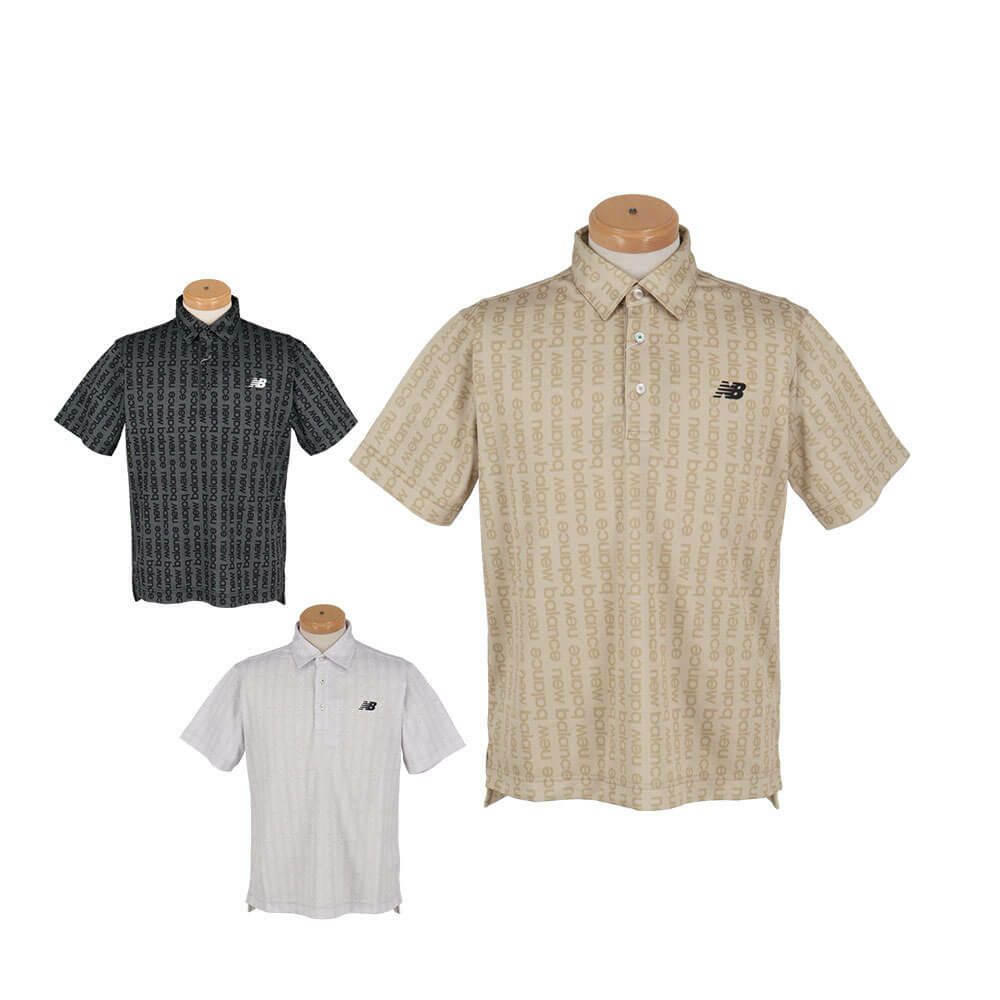 ニューバランスゴルフ　メンズ ロゴストライプ柄 半袖 ポロシャツ 012-5168006　2025年モデル