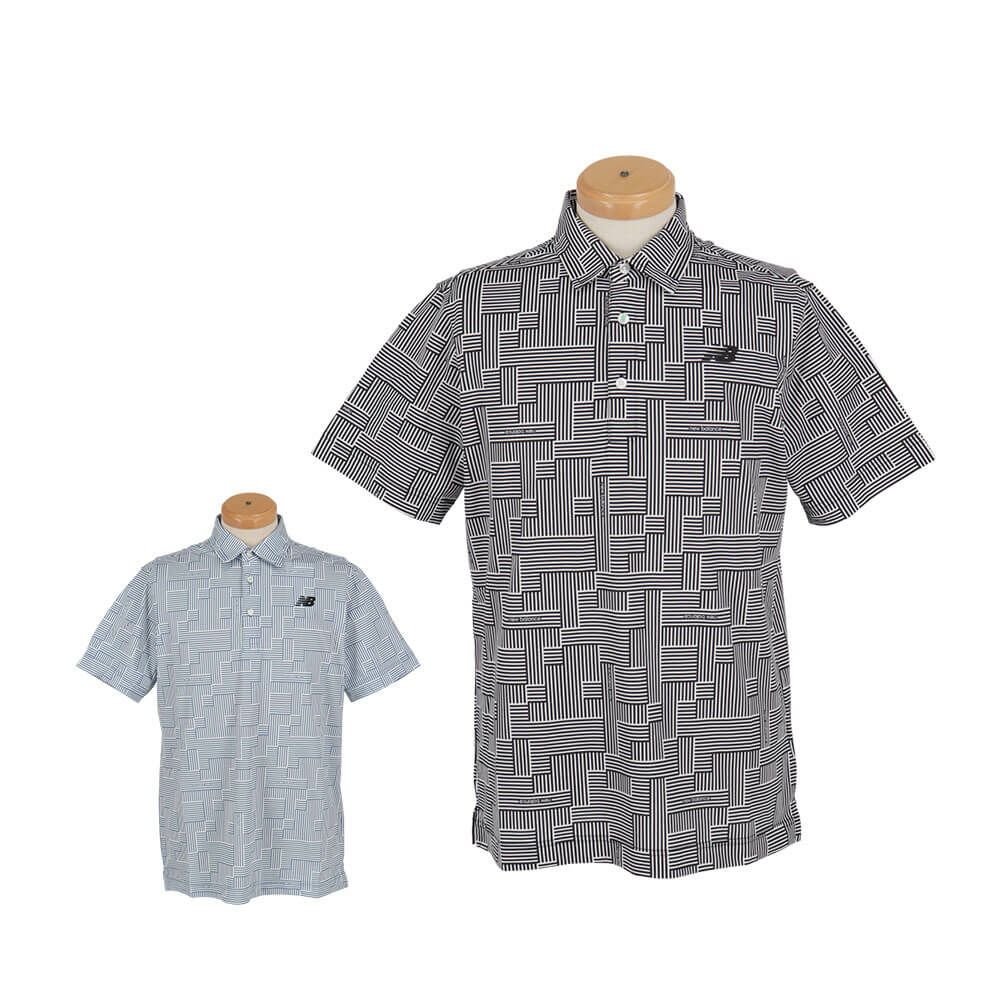 ニューバランスゴルフ　メンズ メッシュ ジオメトリ 半袖 ポロシャツ 012-5168010　2025年モデル