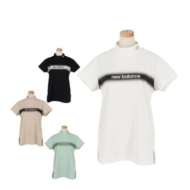 ニューバランスゴルフ　レディース 配色ロゴライン 半袖 モックネック シャツ 012-5166509　2025年モデル