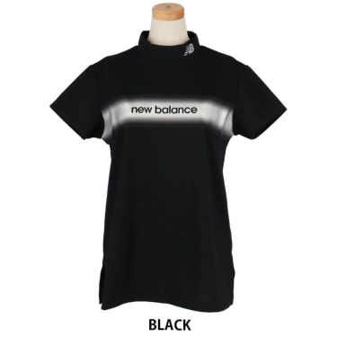 ニューバランスゴルフ　レディース 配色ロゴライン 半袖 モックネック シャツ 012-5166509　2025年モデル 詳細2