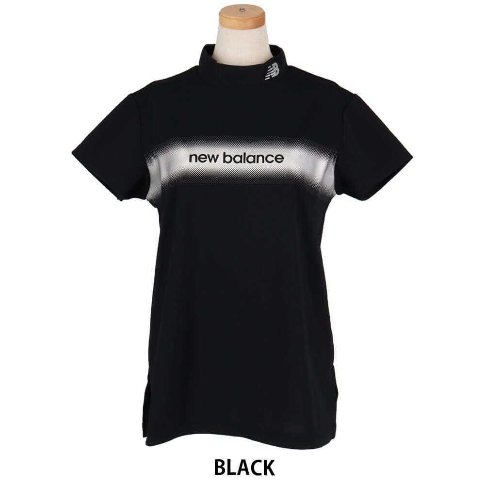ニューバランスゴルフ　レディース 配色ロゴライン 半袖 モックネック シャツ 012-5166509　2025年モデル 詳細2