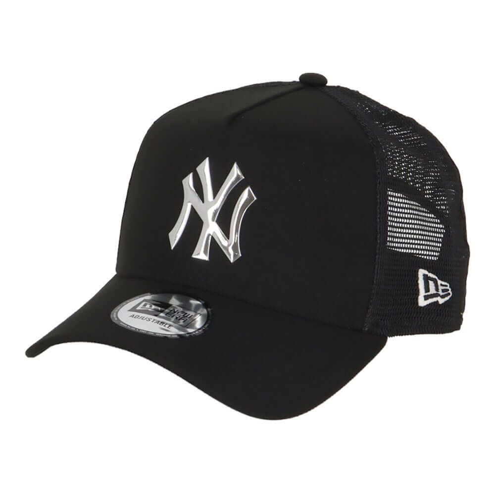 ニューエラ NEW ERA　キャップ 9FORTY A-Frame トラッカー TPU Logo New York Yankees ニューヨーク・ヤンキース 14388593 ブラック