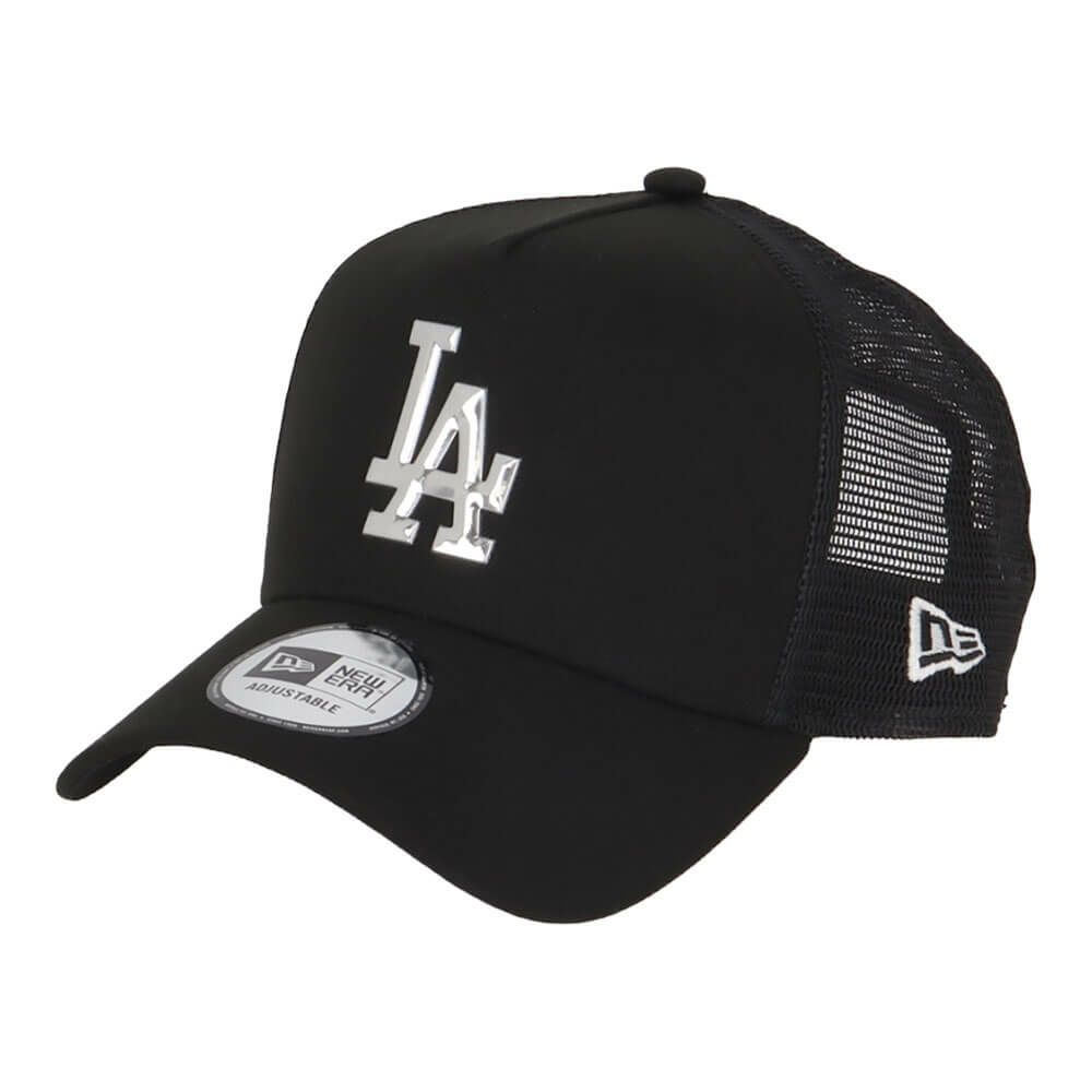 ニューエラ NEW ERA キャップ 9FORTY A-Frame トラッカー TPU Logo Los Angeles Dodgers ロサンゼルス・ドジャース 14388594 ブラック