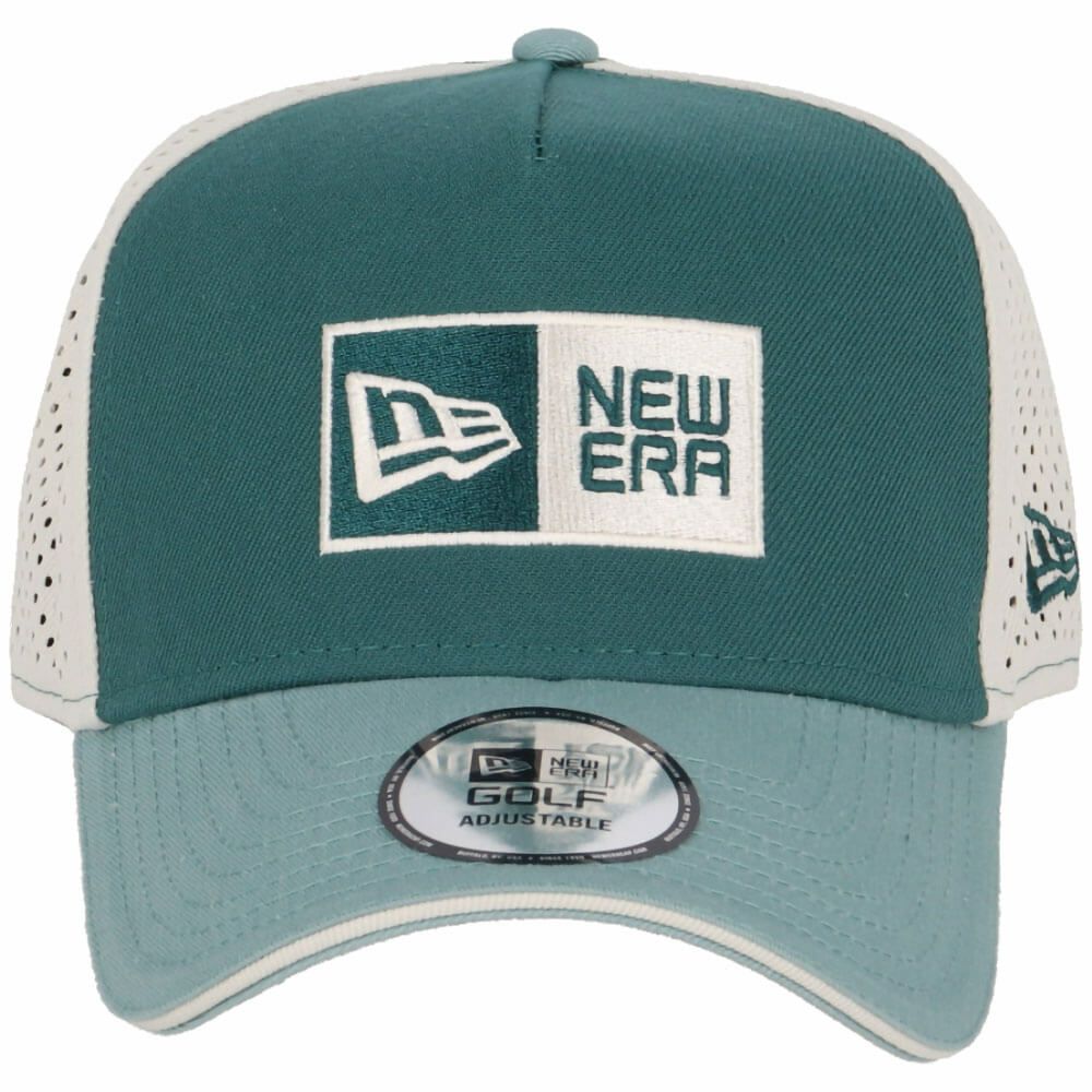 ニューエラ NEW ERA　キャップ 9FORTY A-Frame Laser Perforated ボックスロゴ 14391395 パインニードルグリーン 詳細3