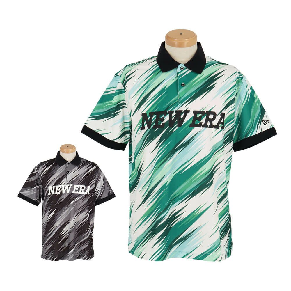 ニューエラ NEW ERA　メンズ 鹿の子 ボタニカル柄 半袖 ポロシャツ　2025年モデル