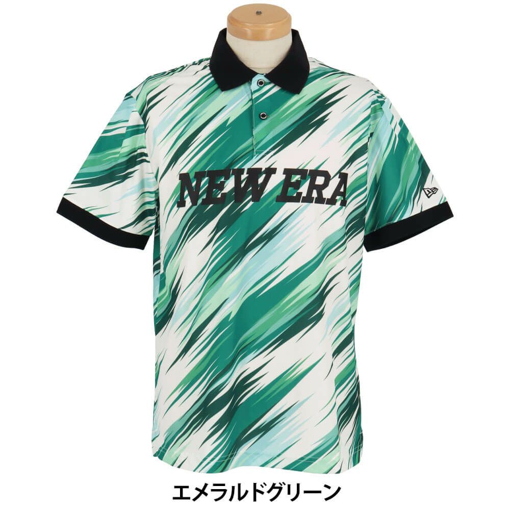 ニューエラ NEW ERA　メンズ 鹿の子 ボタニカル柄 半袖 ポロシャツ　2025年モデル 詳細1