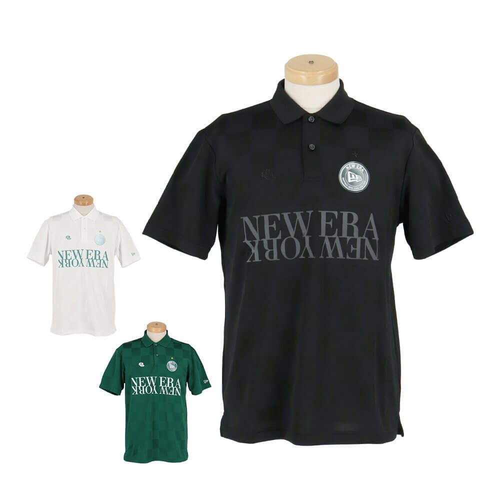 ニューエラ NEW ERA　メンズ ロゴワッペン 半袖 ポロシャツ　2025年モデル