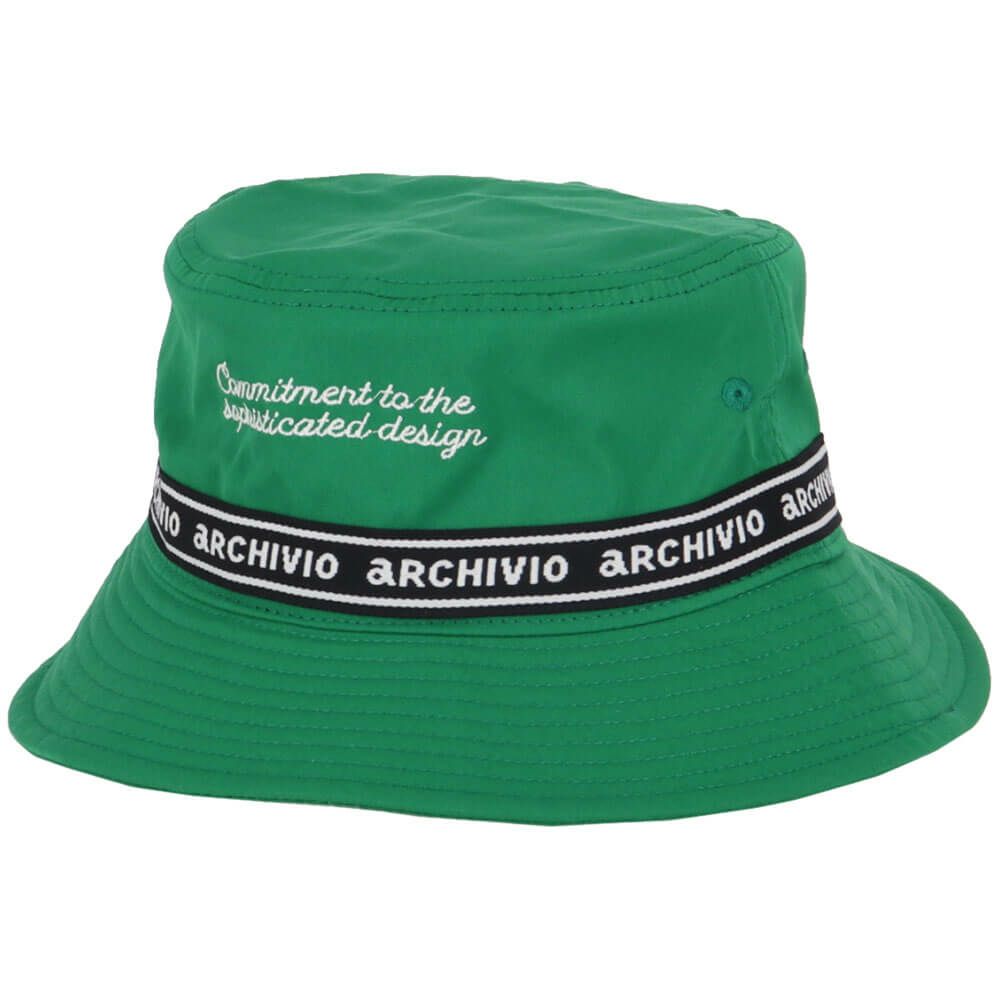 アルチビオ archivio　レディース エンブレム風 ロゴ刺繍 バケットハット A450208 050 グリーン　2025年モデル グリーン 詳細1