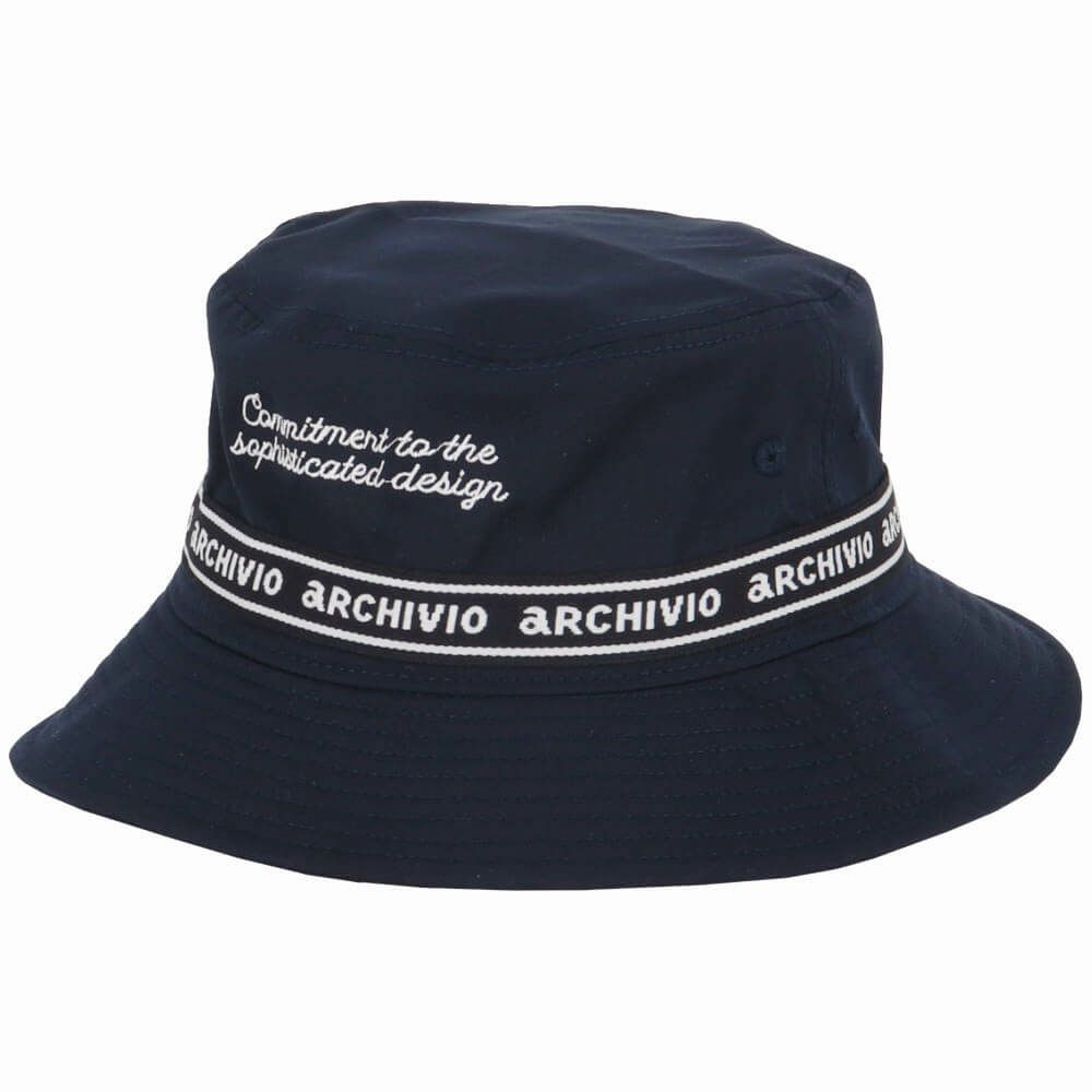 アルチビオ archivio　レディース エンブレム風 ロゴ刺繍 バケットハット A450208 060 ネイビー　2025年モデル ネイビー 詳細1