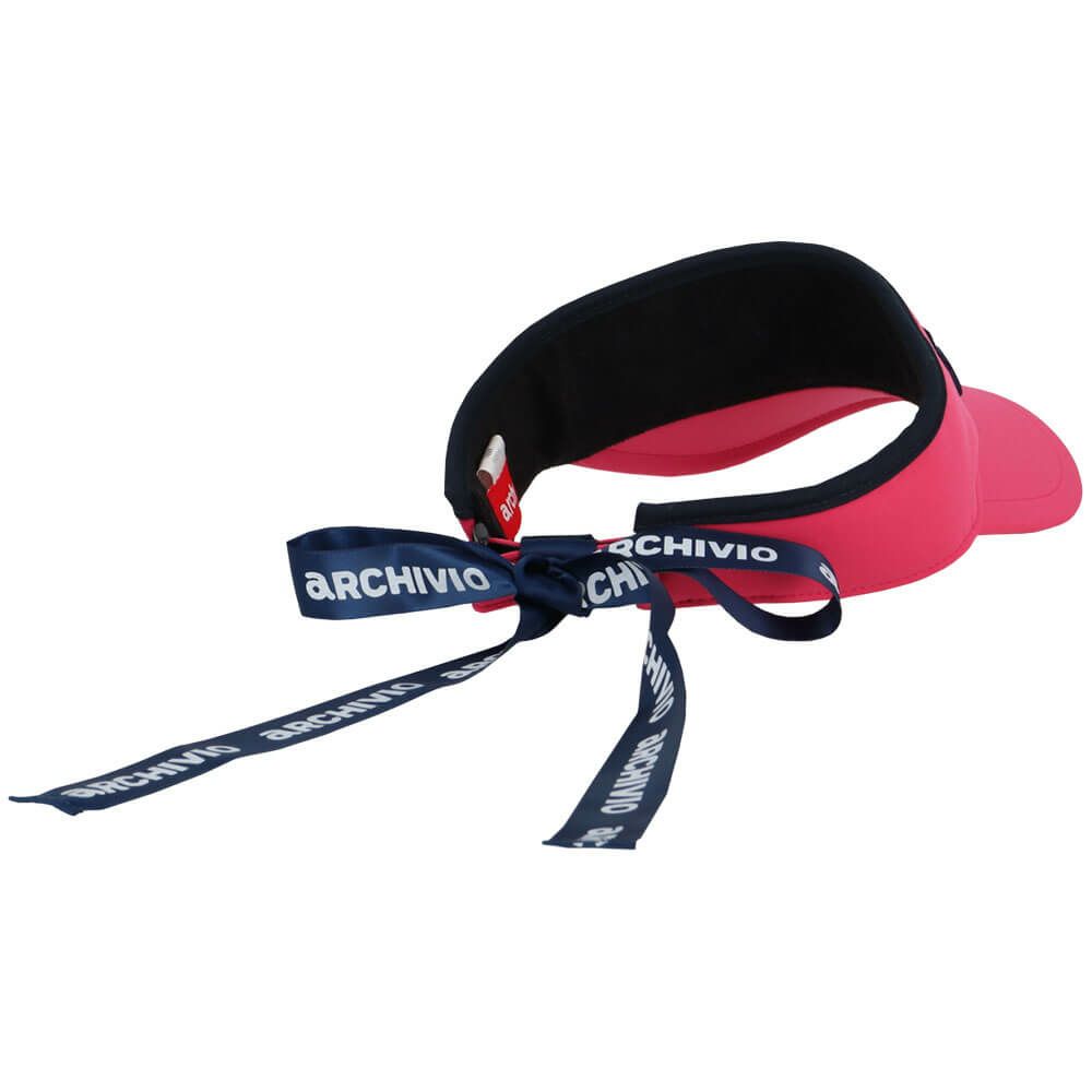 アルチビオ archivio　レディース ロゴプリント バックリボン サンバイザー A450303 029 ピンク 詳細2