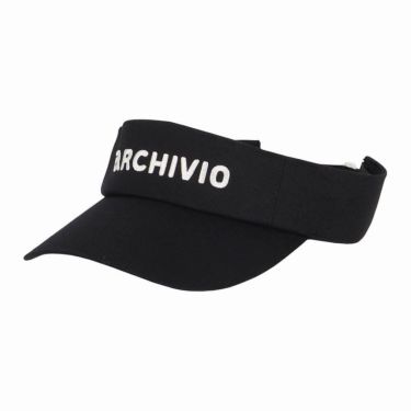アルチビオ archivio　レディース ロゴ刺繍 サンバイザー A450306 001 ブラック