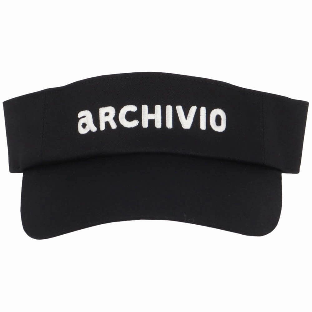 アルチビオ archivio　レディース ロゴ刺繍 サンバイザー A450306 001 ブラック 詳細3