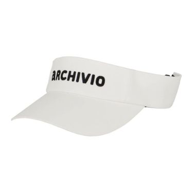 アルチビオ archivio　レディース ロゴ刺繍 サンバイザー A450306 090 ホワイト