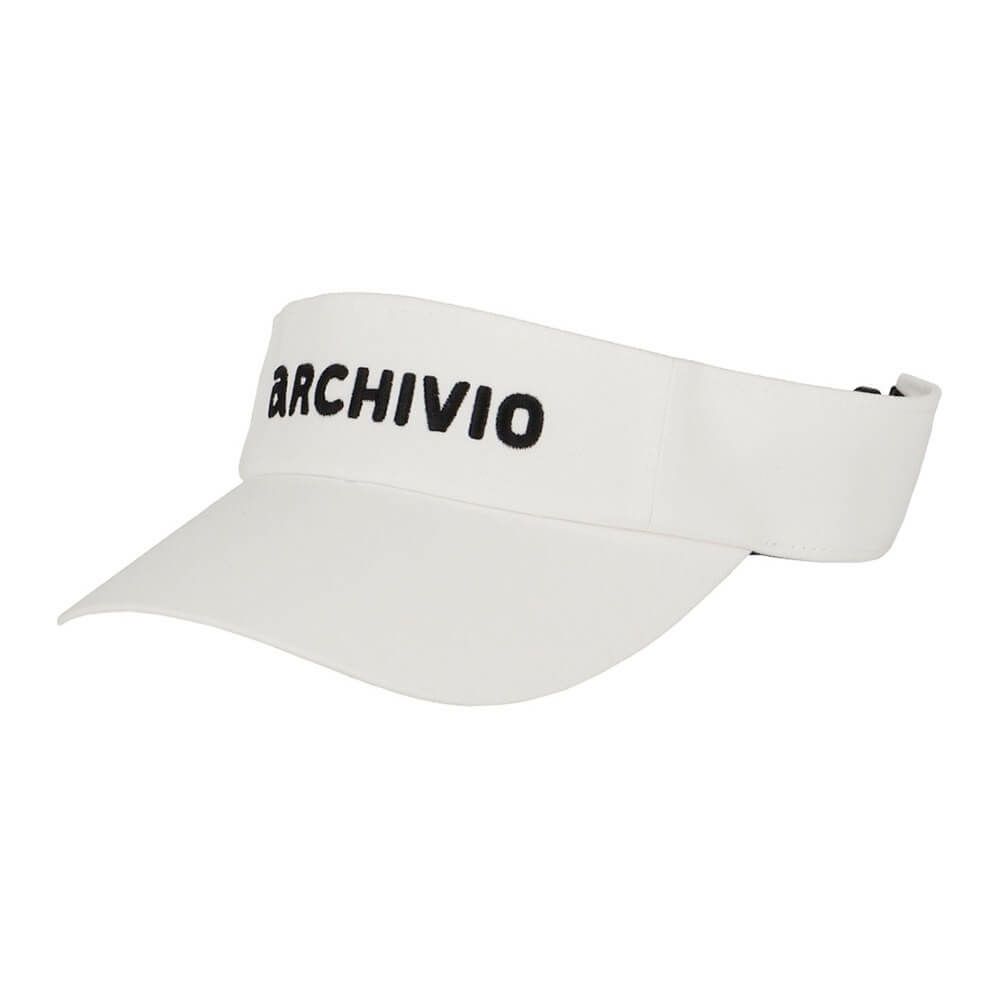 アルチビオ archivio　レディース ロゴ刺繍 サンバイザー A450306 090 ホワイト