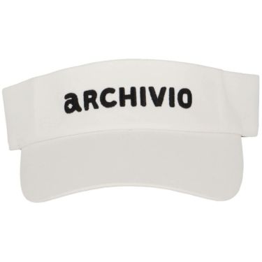 アルチビオ archivio　レディース ロゴ刺繍 サンバイザー A450306 090 ホワイト 詳細3