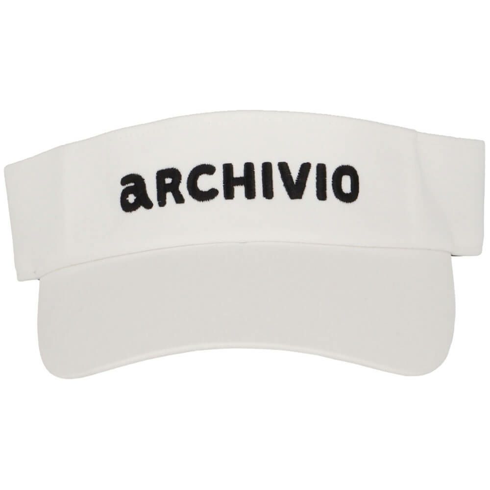 アルチビオ archivio　レディース ロゴ刺繍 サンバイザー A450306 090 ホワイト 詳細3