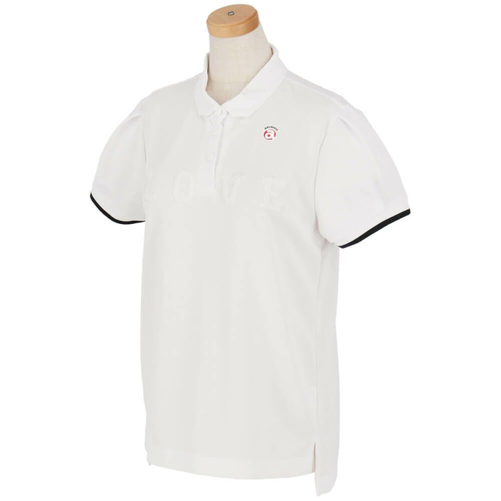 アルチビオ archivio　レディース LOVE刺繍 半袖 ポロシャツ A459308　2025年モデル ホワイト 詳細2