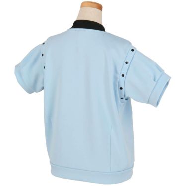 アルチビオ archivio　レディース ロゴデザイン 2WAY袖 UV冷感 半袖 モックネック プルオーバー A459405　2025年モデル ライトブルー 詳細1