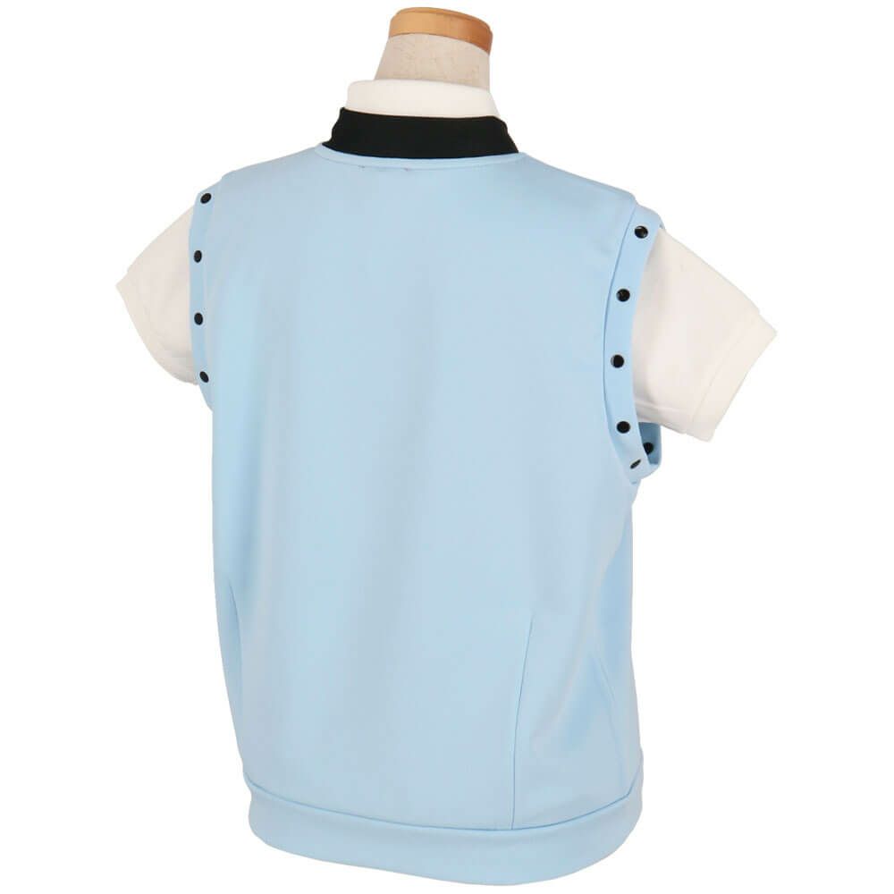 アルチビオ archivio　レディース ロゴデザイン 2WAY袖 UV冷感 半袖 モックネック プルオーバー A459405　2025年モデル ライトブルー 詳細3