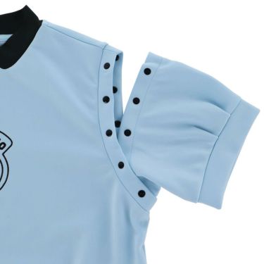 アルチビオ archivio　レディース ロゴデザイン 2WAY袖 UV冷感 半袖 モックネック プルオーバー A459405　2025年モデル ライトブルー 詳細5