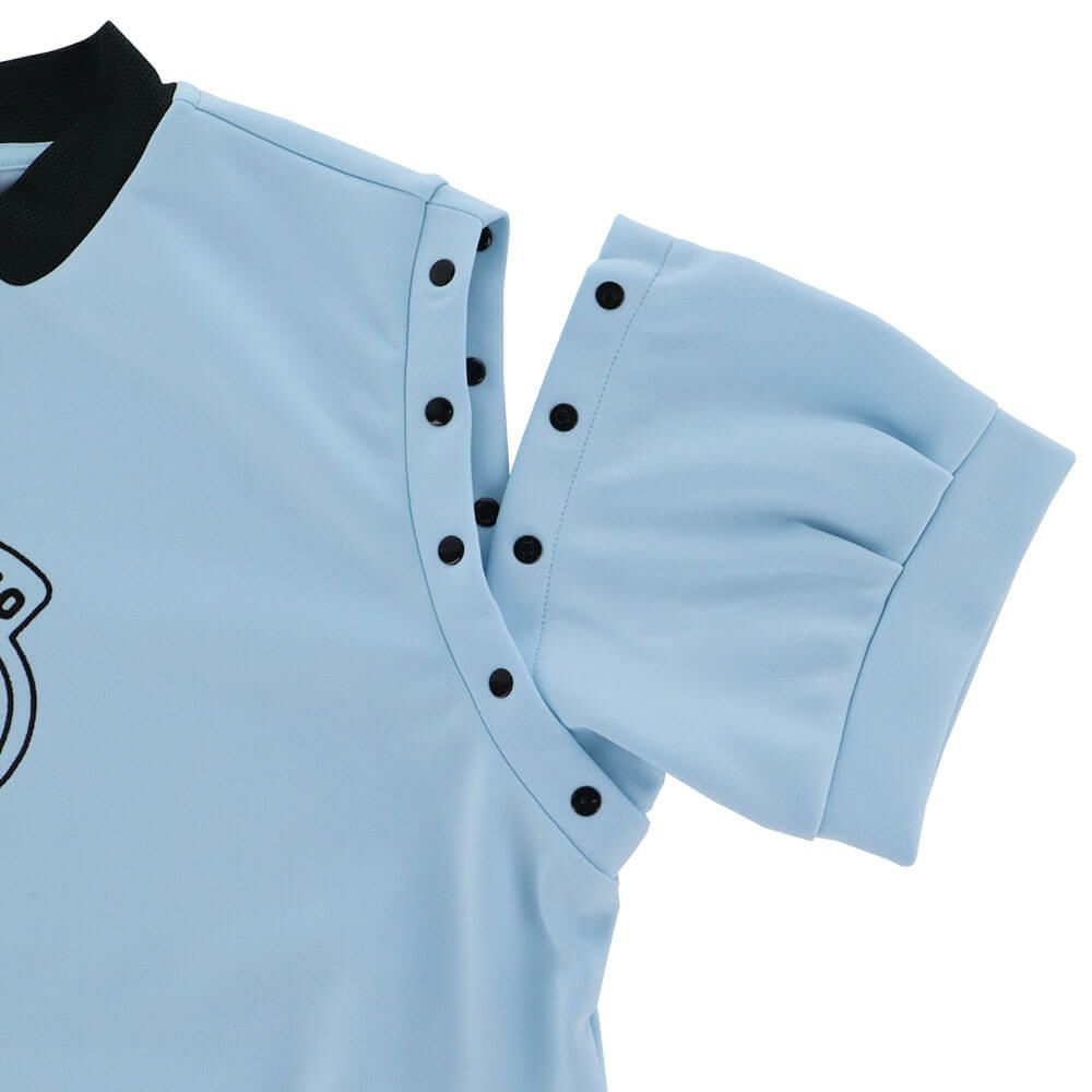 アルチビオ archivio　レディース ロゴデザイン 2WAY袖 UV冷感 半袖 モックネック プルオーバー A459405　2025年モデル ライトブルー 詳細5