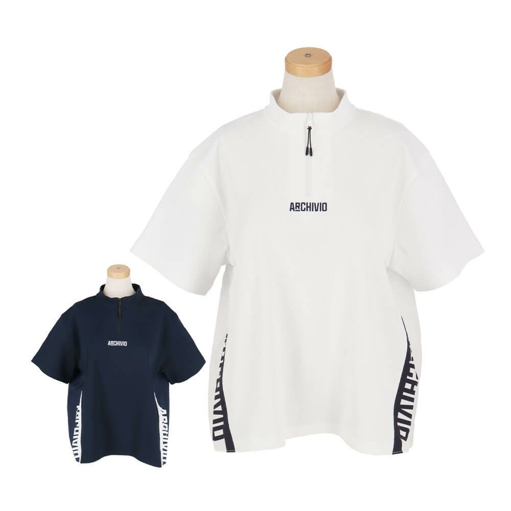 アルチビオ archivio　レディース 生地切替 バックギャザー UV速乾 半袖 プルオーバー A459417　2025年モデル