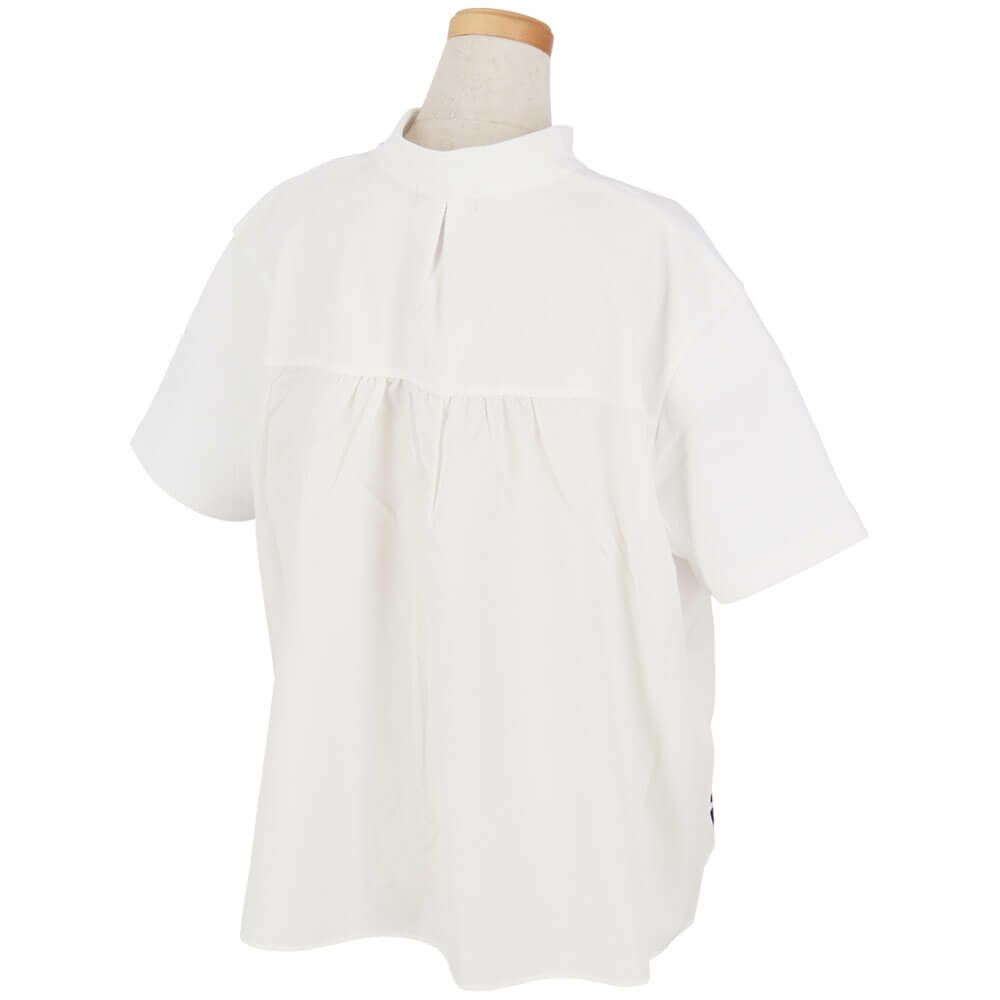 アルチビオ archivio　レディース 生地切替 バックギャザー UV速乾 半袖 プルオーバー A459417　2025年モデル ホワイト 詳細1