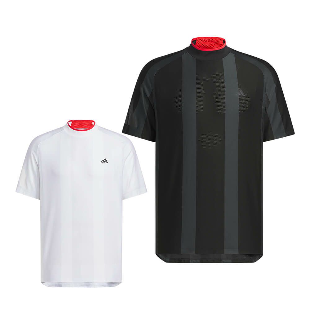 アディダス adidas　メンズ アディゼロ メッシュ 半袖 モックネックシャツ KUK73　2025年モデル