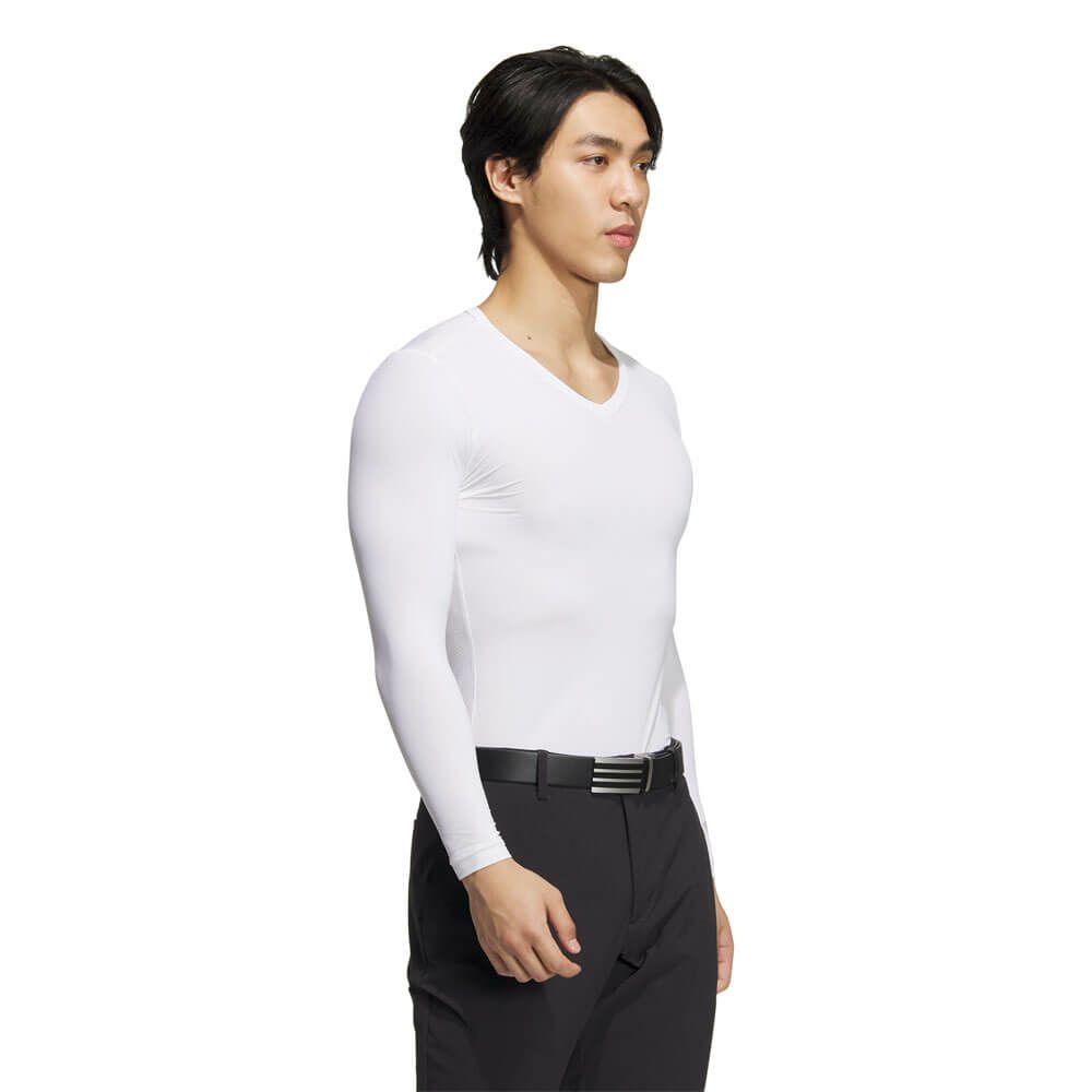 アディダス adidas　メンズ バックメッシュ ベースレイヤー 長袖 Vネック インナーシャツ KVH12　2025年モデル 詳細3