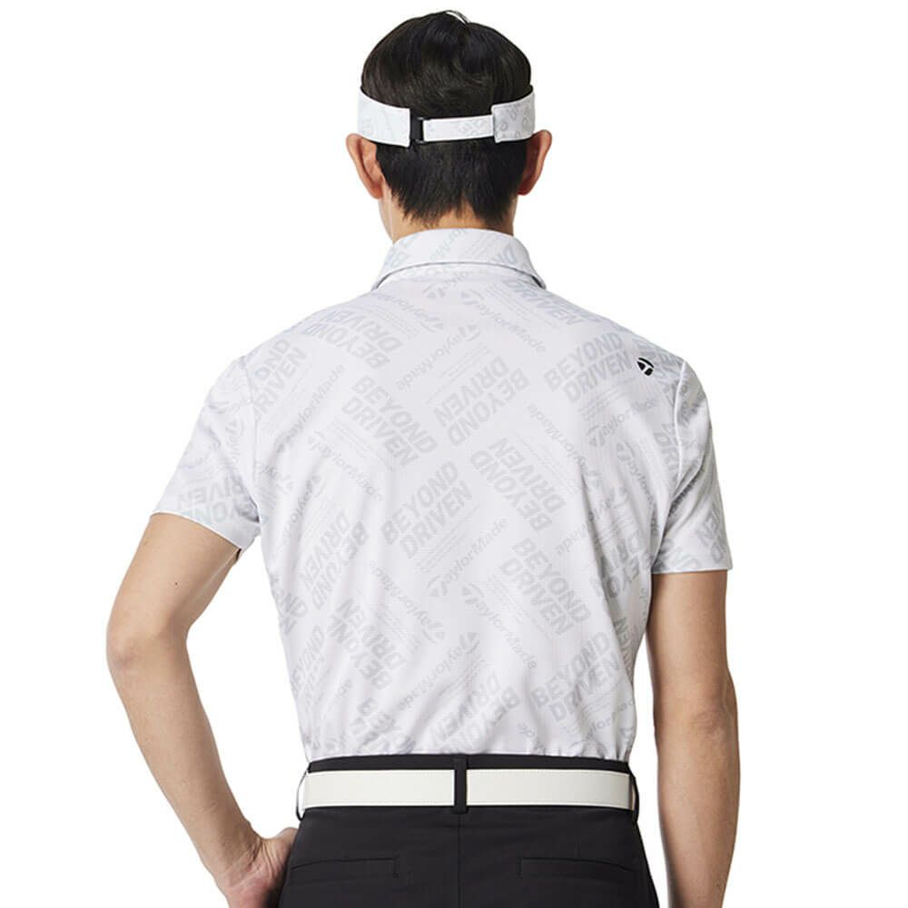 テーラーメイド TaylorMade　メンズ T-ICE BEYOND DRIVEN 半袖 ポロシャツ UN645　2025年モデル ホワイト 詳細1