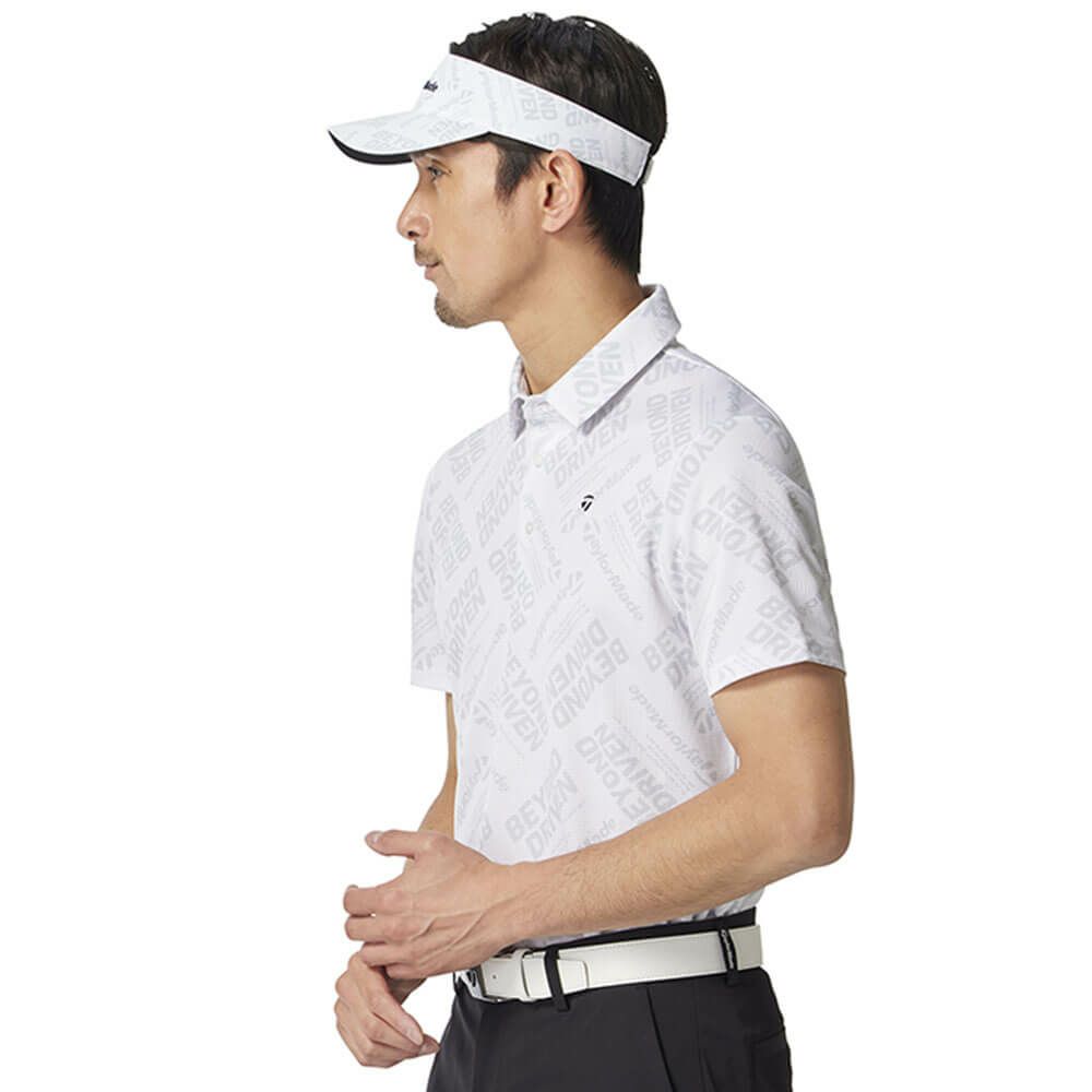 テーラーメイド TaylorMade　メンズ T-ICE BEYOND DRIVEN 半袖 ポロシャツ UN645　2025年モデル ホワイト 詳細2
