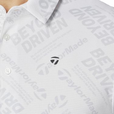 テーラーメイド TaylorMade　メンズ T-ICE BEYOND DRIVEN 半袖 ポロシャツ UN645　2025年モデル ホワイト 詳細3