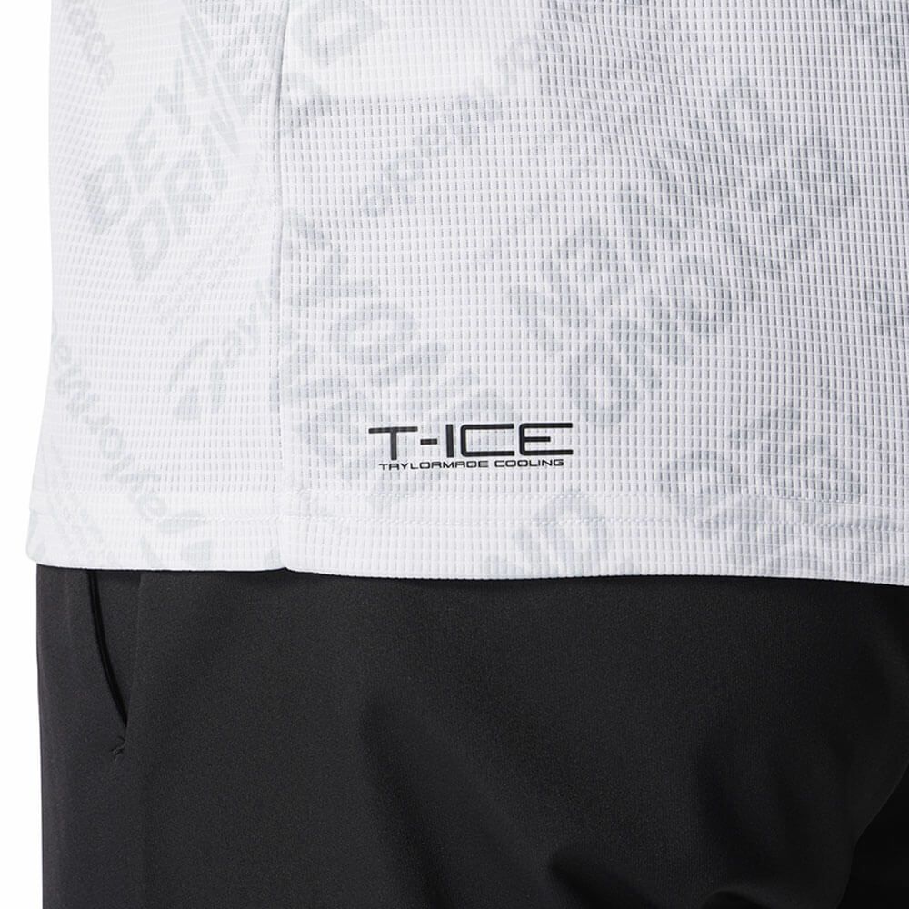 テーラーメイド TaylorMade　メンズ T-ICE BEYOND DRIVEN 半袖 ポロシャツ UN645　2025年モデル ホワイト 詳細5