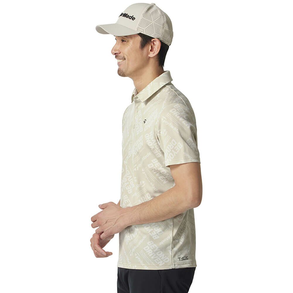 テーラーメイド TaylorMade　メンズ T-ICE BEYOND DRIVEN 半袖 ポロシャツ UN645　2025年モデル ベージュ 詳細2