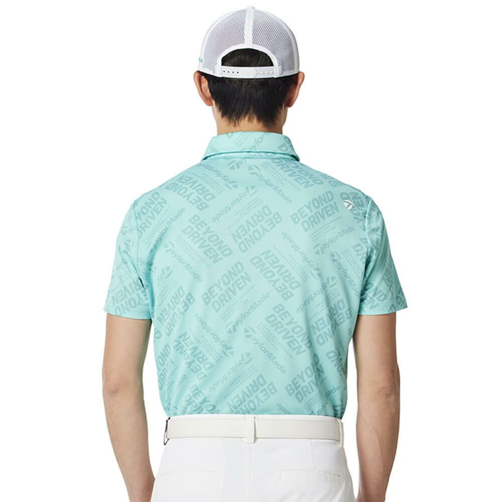 テーラーメイド TaylorMade　メンズ T-ICE BEYOND DRIVEN 半袖 ポロシャツ UN645　2025年モデル ターコイズ 詳細1