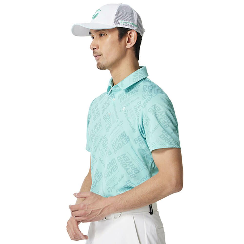 テーラーメイド TaylorMade　メンズ T-ICE BEYOND DRIVEN 半袖 ポロシャツ UN645　2025年モデル ターコイズ 詳細2